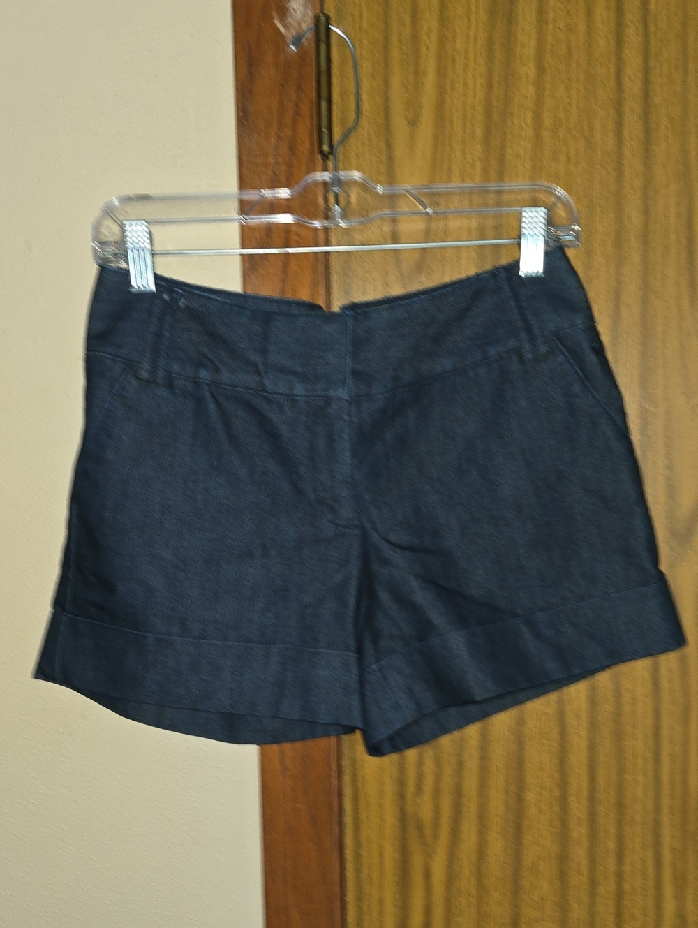 Express Dark Indigo Denim Cuffed Shorts